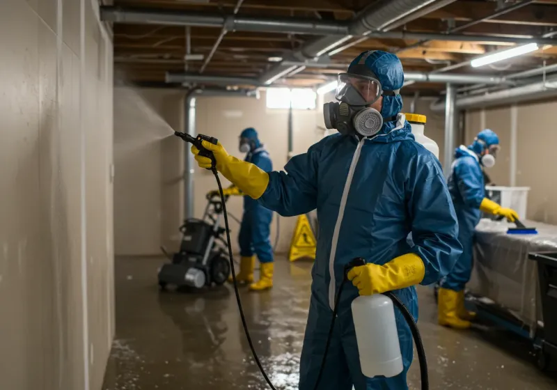 Basement Sanitization and Antimicrobial Treatment process in Winston County, AL