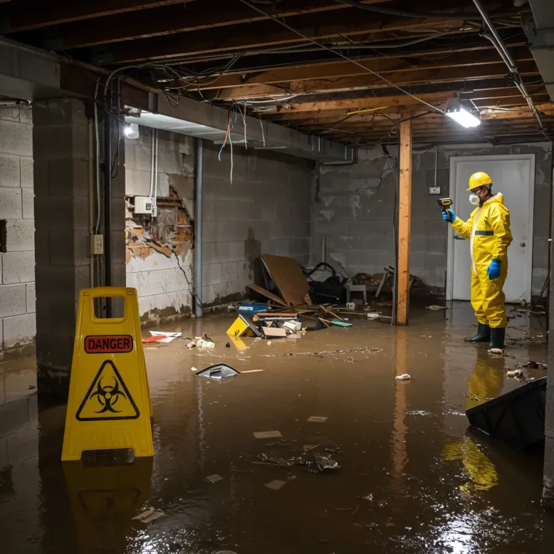 Flooded Basement Electrical Hazard in Winston County, AL Property